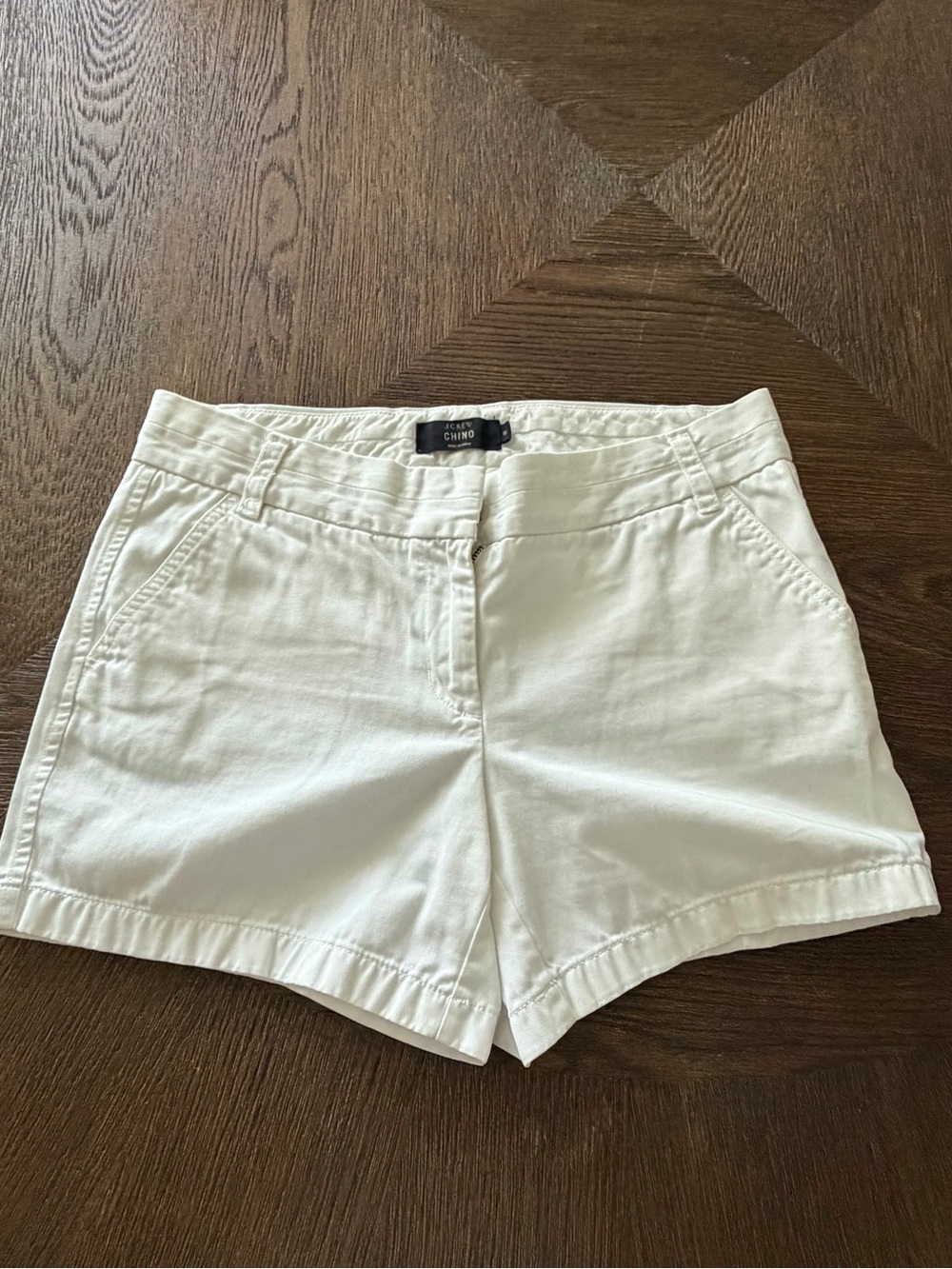 J. Crew White Chino Shorts
